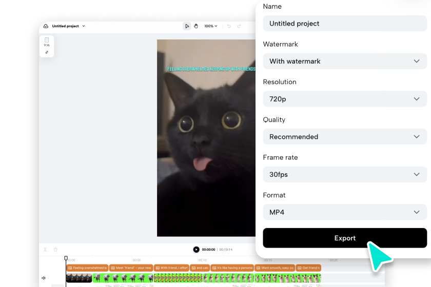 Esporta il tuo video Snack